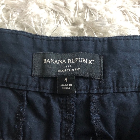 Banana Republic Hampton Fit Navy Eyelet Shorts, 4 - Picture 2 of 7